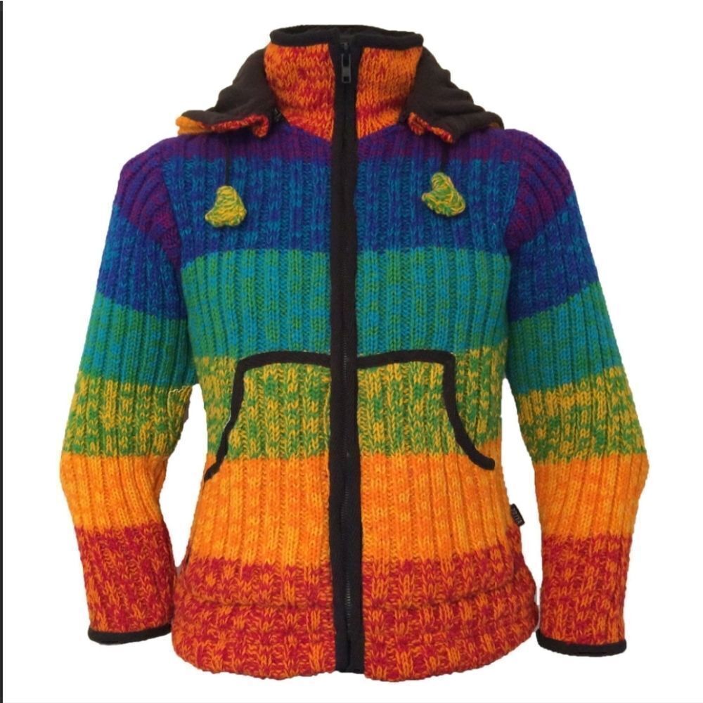 Kyber 100% Wool Rainbow Coat 